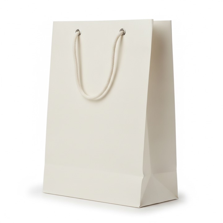 Plain premium retail carry bag with rope handles