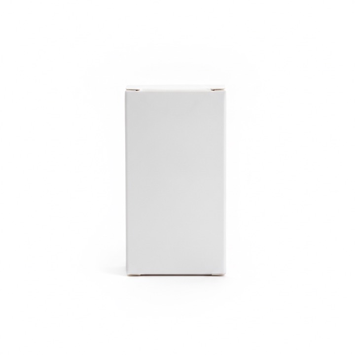 Small plain white pharmaceutical mono-carton