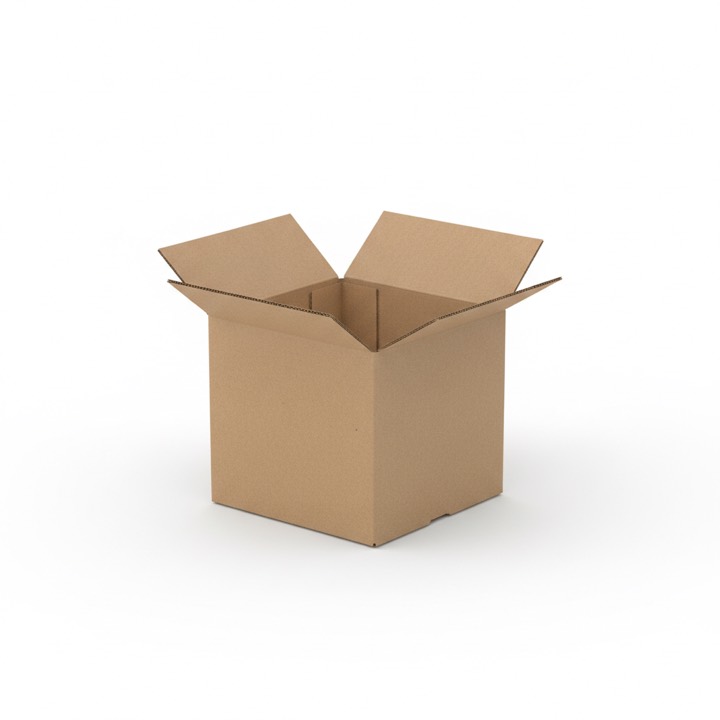 Open plain kraft folding carton box